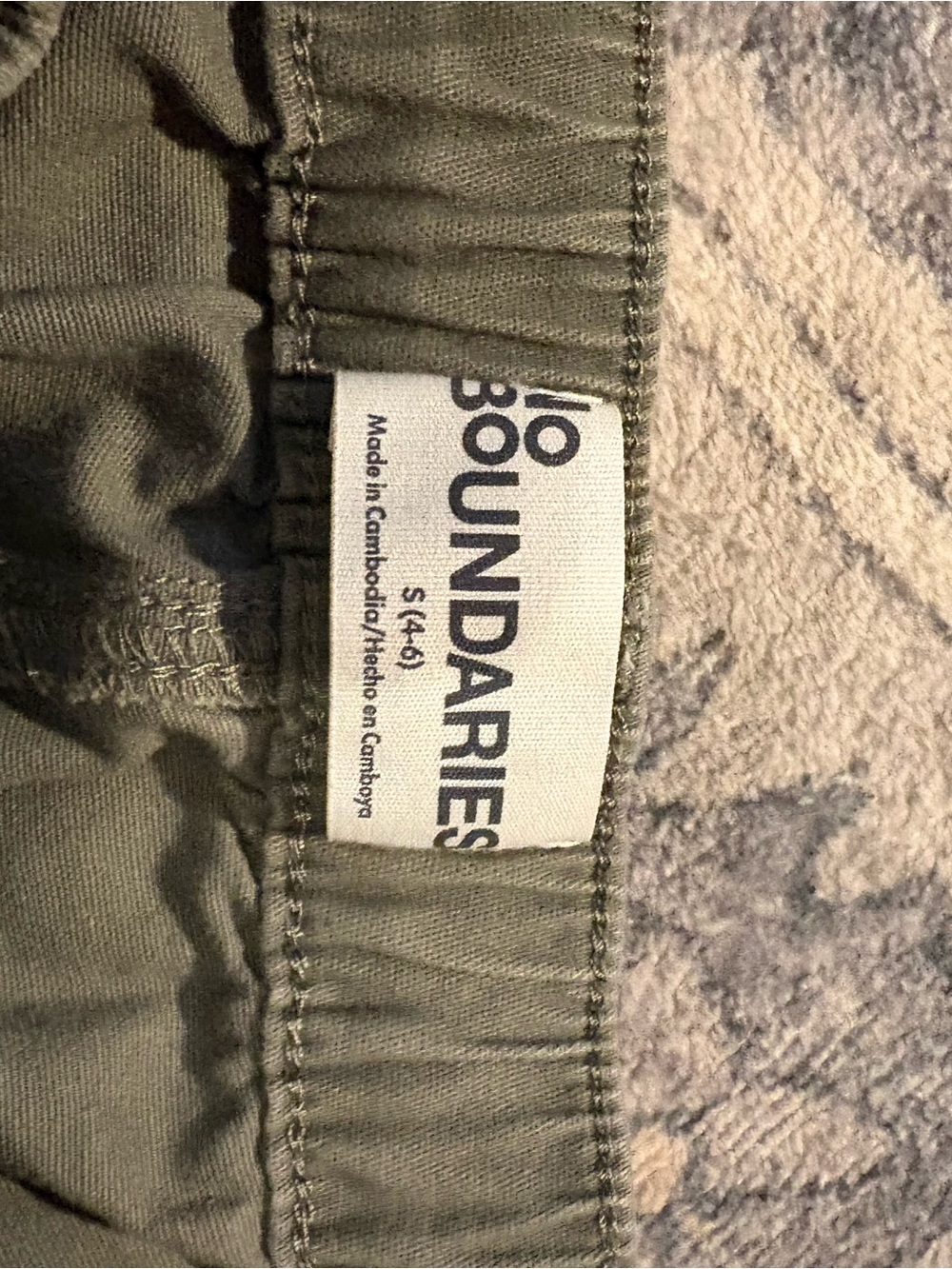 No Boundaries Kids Olive Green Elastic-Waist Shorts